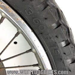 Suzuki GT380 Front Wheel and Tyre - GT 380 Wheels - 360-19 - 3.60-19