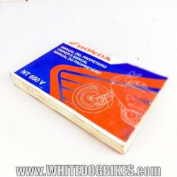 Honda NT650V owners handbook